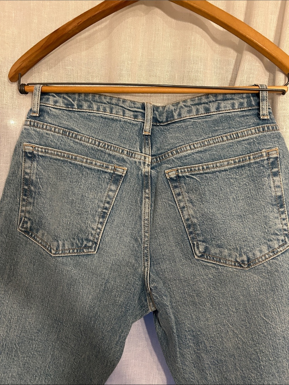 Topshop Light Blue Straight Leg Jeans - Picture 4 of 5